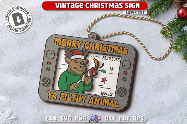 Christmas Sarcastic Ornament Laser Cut | Christmas Tree Toy | Christmas Decorations | Holidays | Sassy Design Svg | CNC File SVG The T Store Design 