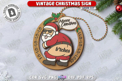 Christmas Sarcastic Ornament Laser Cut | Christmas Tree Toy | Christmas Decorations | Holidays | Sassy Design Svg | CNC File SVG The T Store Design 