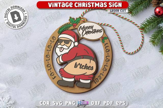 Christmas Sarcastic Ornament Laser Cut | Christmas Tree Toy | Christmas Decorations | Holidays | Sassy Design Svg | CNC File SVG The T Store Design 