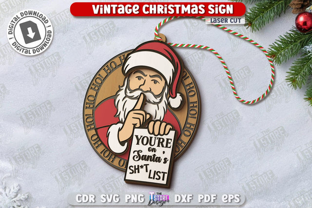 Christmas Sarcastic Ornament Laser Cut | Christmas Tree Toy | Christmas Decorations | Holidays | Sassy Design Svg | CNC File SVG The T Store Design 