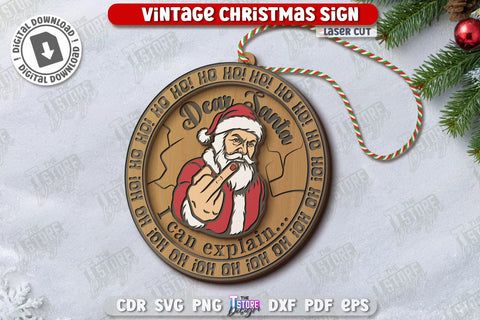 Christmas Sarcastic Ornaments Laser Cut Bundle | Christmas Tree Toys | Christmas Decorations | Holidays | Sassy Design Svg | CNC Files SVG The T Store Design 