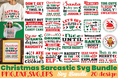 Christmas Sarcastic Svg Bundle SVG Angelina750 