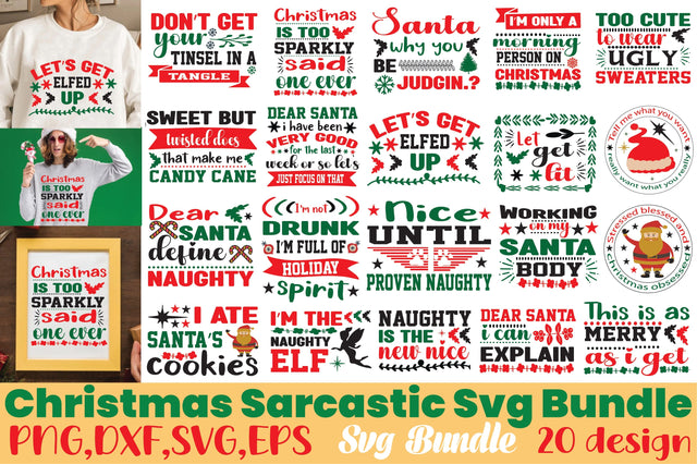 Christmas Sarcastic Svg Bundle SVG Angelina750 