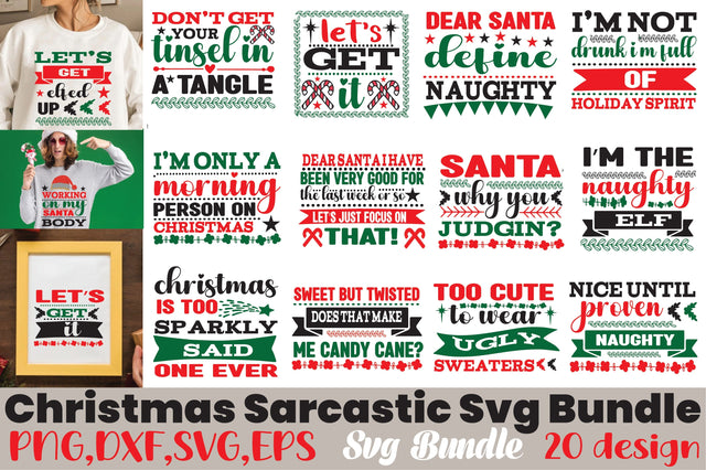 Christmas Sarcastic Svg Bundle SVG Angelina750 