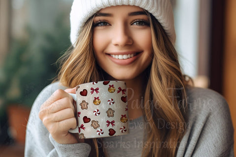 Christmas Seamless Pattern Holiday vintage Digital Paper Sublimation Willow Paige Farms 