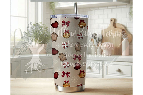 Christmas Seamless Pattern Holiday vintage Digital Paper Sublimation Willow Paige Farms 