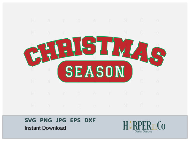 Christmas Season SVG PNG Cut EPS File SVG HarperNCo 