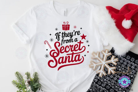 Christmas Secret Santa SVG , Christmas T shirt, Christmas Illustration SVG FiveStarCrafting 