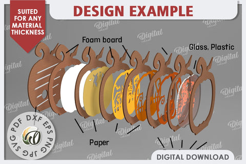 Christmas Shadow Box Laser Cut. Christmas Home Decor SVG SVG Evgenyia Guschina 