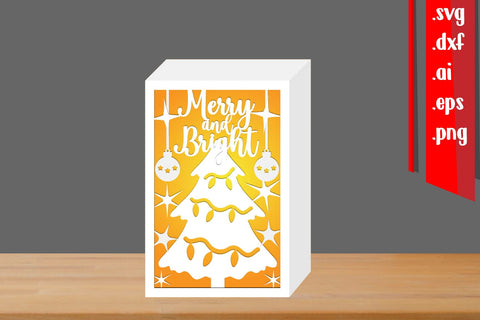 Christmas Shadow Box Paper cut - 3D Shadow Box SVG zafrans studio 