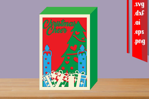 Christmas Shadow Box Paper cut - 3D Shadow Box SVG zafrans studio 