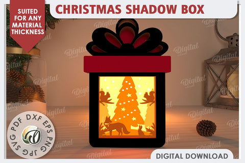 Christmas Shadow Boxes Laser Cut Bundle. Christmas Decor SVG SVG Evgenyia Guschina 