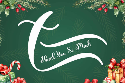 Christmas Shadyna Font Prasetya Letter 