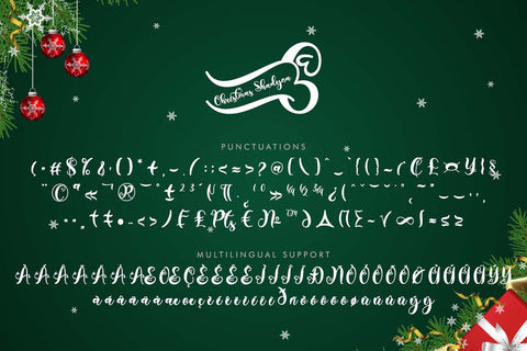 Christmas Shadyna Font Prasetya Letter 