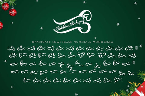 Christmas Shadyna Font Prasetya Letter 