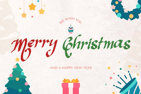 Christmas Shakila Font Prasetya Letter 