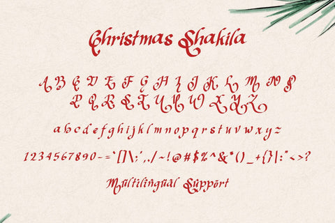 Christmas Shakila Font Prasetya Letter 