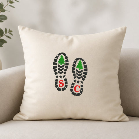 Christmas Shoe Prints Embroidery Design – Santa Boot Footprints Christmas Tree Machine Embroidery File, Holiday Footprint Design Embroidery/Applique DESIGNS PatternFeed8 