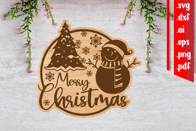 Christmas Sign 10 | Christmas Laser Cut files svg dxf eps ai png pdf SVG zafrans studio 
