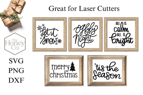 Christmas Sign Laser Cut SVG Design Bundle SVG The Honey Company 