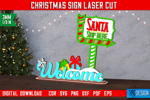 Christmas Signs Bundle | Holiday Decorations | Gift Idea | Table Statuette | CNC Files SVG Fly Design 