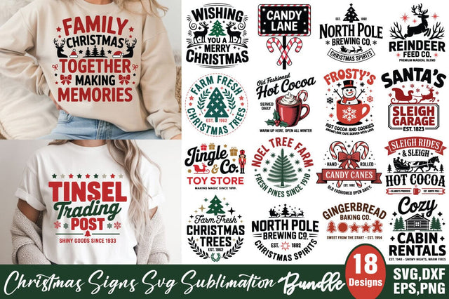 Christmas Signs SVG Sublimation SVG Angelina750 