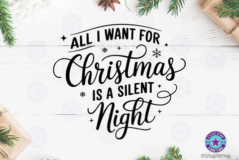 Christmas Silent Night, Christmas SVG Design, Christmas Holidays T-shirt SVG FiveStarCrafting 