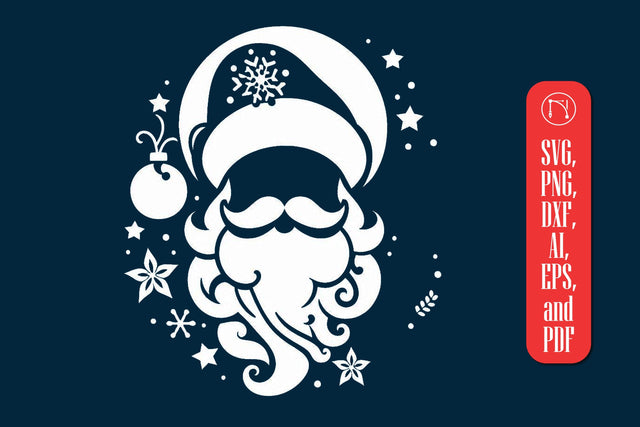 Christmas Silhouette Santa SVG Cut File SVG MD JOYNAL ABDIN 