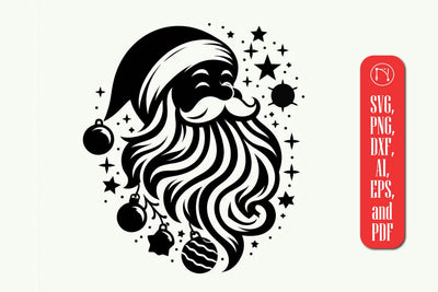 Christmas Silhouette Santa SVG Cut File SVG MD JOYNAL ABDIN 