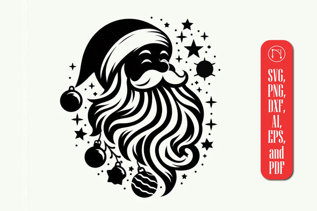 Christmas Silhouette Santa SVG Cut File SVG MD JOYNAL ABDIN 