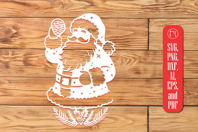 Christmas Silhouette Santa SVG Cut File SVG MD JOYNAL ABDIN 