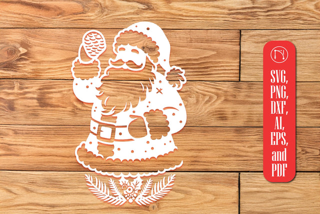 Christmas Silhouette Santa SVG Cut File SVG MD JOYNAL ABDIN 