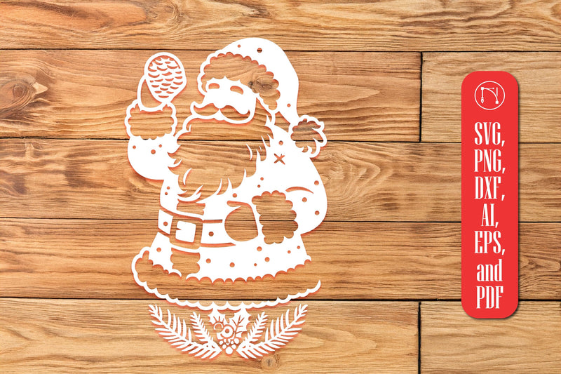 Christmas Silhouette Santa SVG Cut File SVG MD JOYNAL ABDIN 