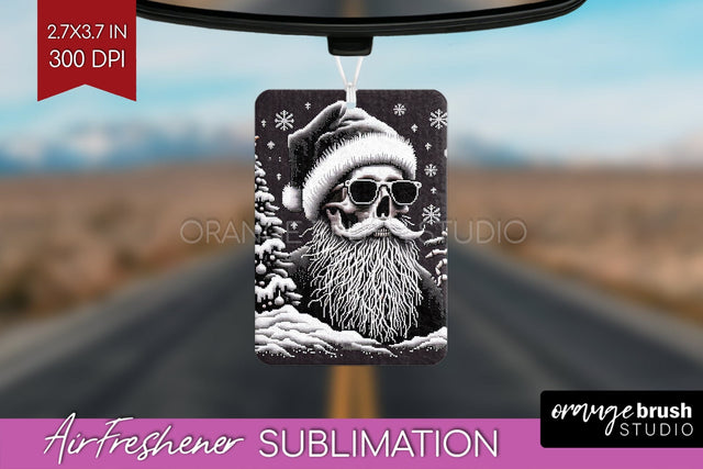 Christmas Skeleton Air Freshener PNG - Santa Car Freshener Sublimation OrangeBrushStudio 
