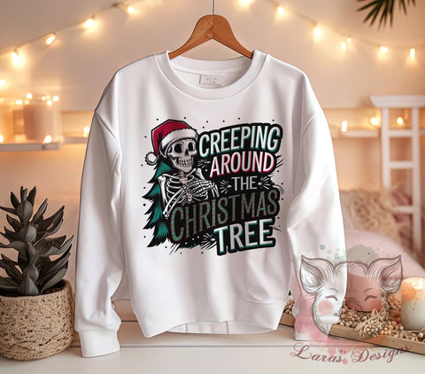 Christmas Skeleton Art, Snarky Holiday, Creepy Christmas, Skeleton PNG, Holiday Sublimation, Funny Christmas Design, Digital Download, Alternative Christmas Sublimation Lara' s Designs 