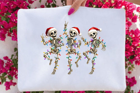 Christmas Skeleton Clipart Sublimation SVGArt 