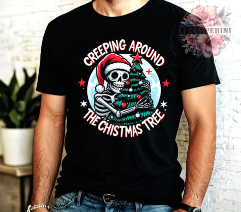 Christmas Skeleton, Creepy Christmas, Halloween Meets Christmas, Digital Download, Sublimation Design, Holiday Decor, Funny Christmas, Skeleton PNG Sublimation Li Zamperini 