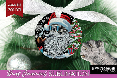 Christmas Skeleton Ornament PNG - Santa Xmas Sublimation Sublimation OrangeBrushStudio 