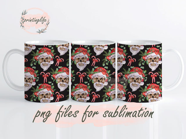Christmas Skeleton Png Design, Christmas Mug Png, Merry Christmas Png, Spooky Christmas Png, Digital Download Sublimation PrintingLife 