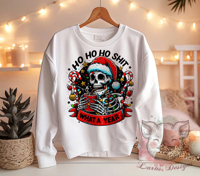 Christmas Skeleton PNG, Santa Claus, Funny Christmas, Ho Ho Ho, Holiday Humor, Sublimation Design, Digital Download, Christmas Gift Sublimation Lara' s Designs 
