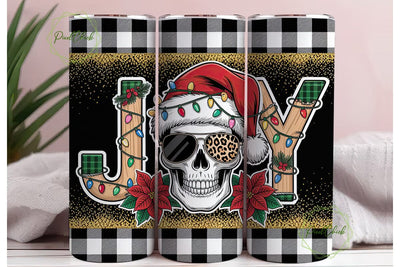 Christmas Skull Tumbler Wrap Sublimation PixelChick 