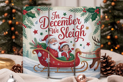 Christmas Sleigh Ride 20oz Tumbler Wrap Sublimation DesignSVG 