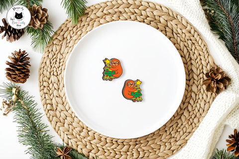 Christmas Sloth Stud Earrings SVG SVG Ivy's Creativity House 