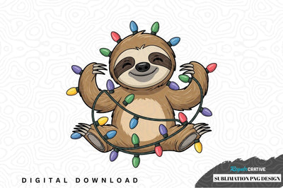 Christmas sloth sublimation png design Sublimation Regulrcrative 