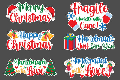 Christmas Small business stickers, Thank you stickers, Ready to Print Stickers SVG zafrans studio 