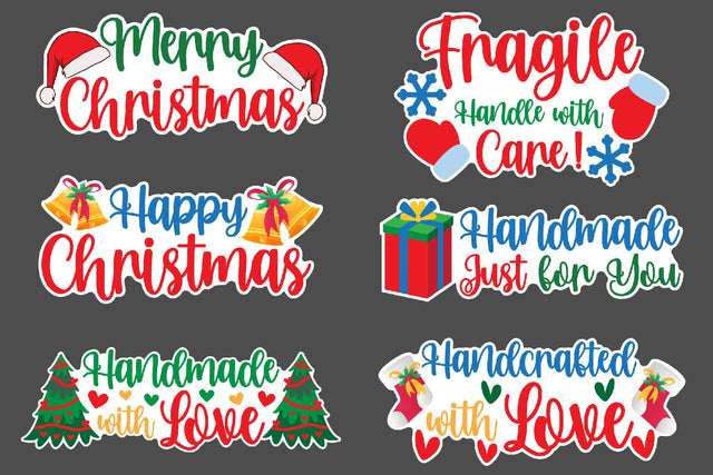 Christmas Small business stickers, Thank you stickers, Ready to Print Stickers SVG zafrans studio 