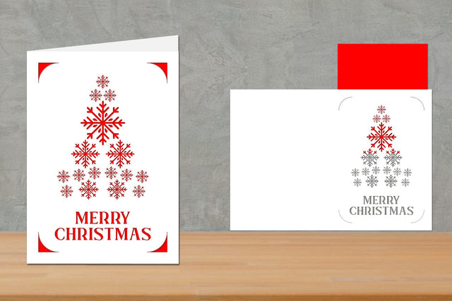 Christmas snow card, Christmas Greeting Card SVG zafrans studio 