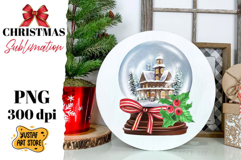 Christmas snow globe sublimation bundle. 8 christmas clipart Sublimation Yustaf Art Store 