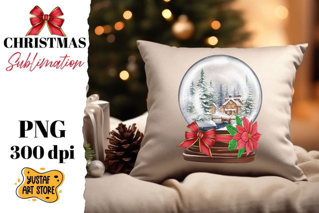 Christmas snow globe sublimation. Christmas house design Sublimation Yustaf Art Store 