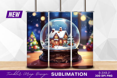 Christmas Snow Globe With A Cozy House Sublimation Regulrcrative 